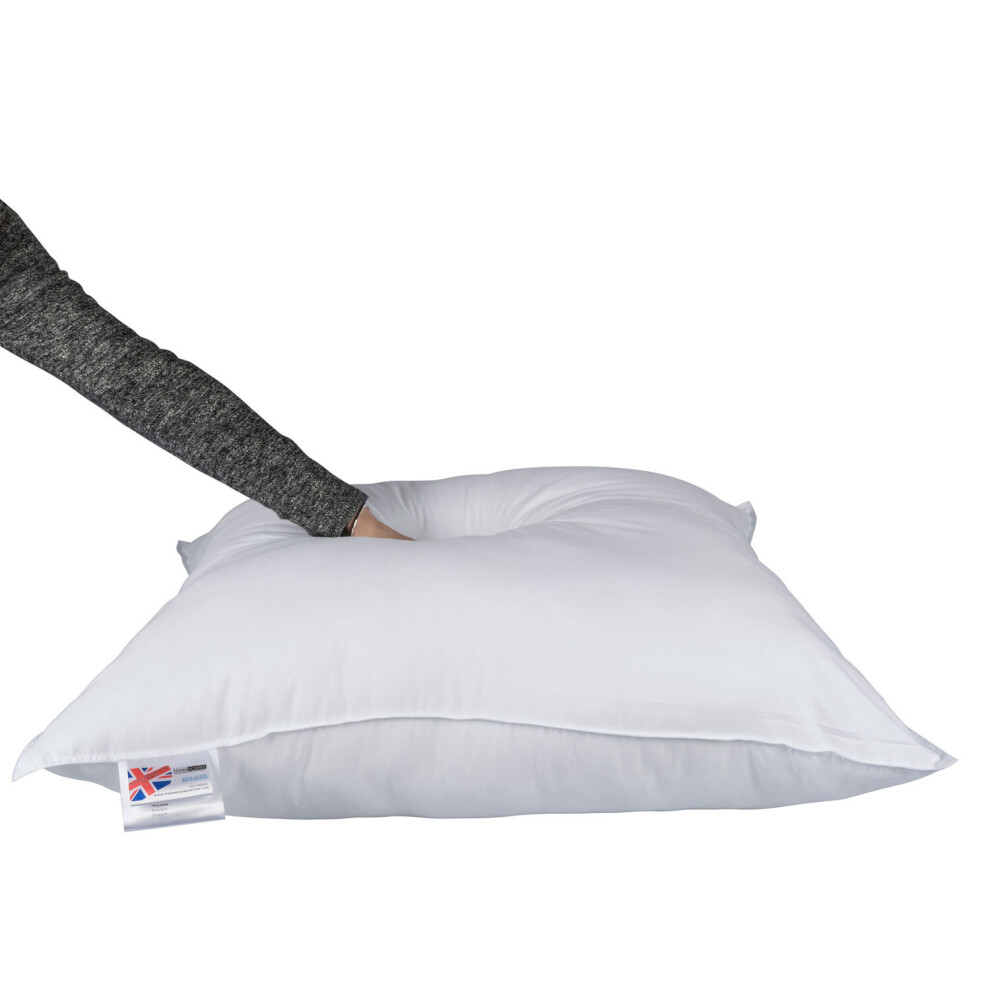 Homescapes Microfibre Euro Continental Square Pillow - 80Cm X 80Cm (32"X32") White