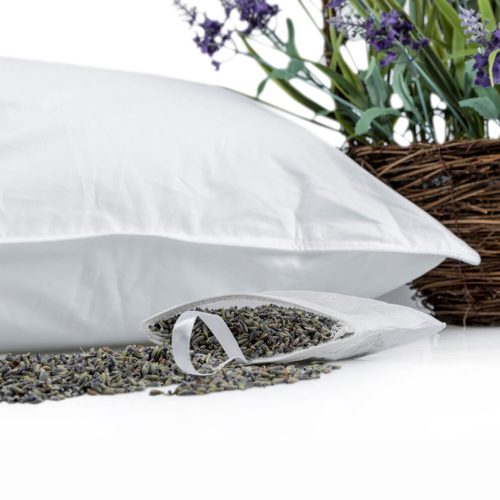 Set of Two Dried Lavender Filled Pouches for Lavender Pillow