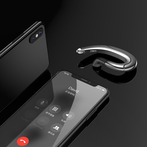 (Black) Bone Conduction Ear Hook Wireless Earphone Headset 2