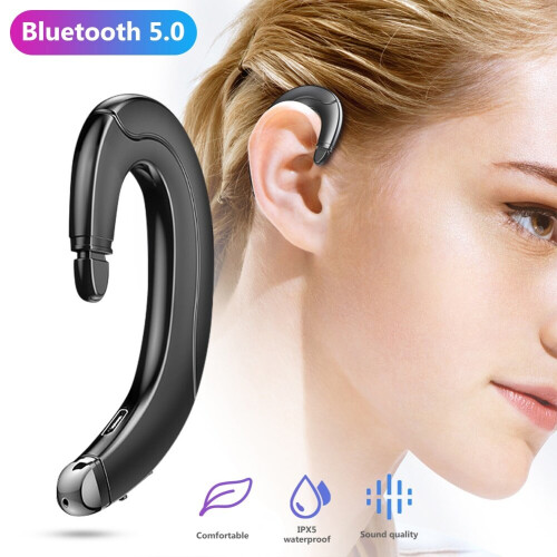 (Blue) Bone Conduction Ear Hook Wireless Earphone Headset 1