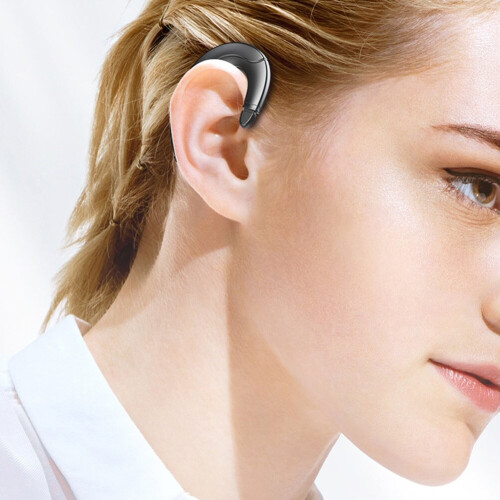 (Red) Bone Conduction Ear Hook Wireless Earphone Headset 1