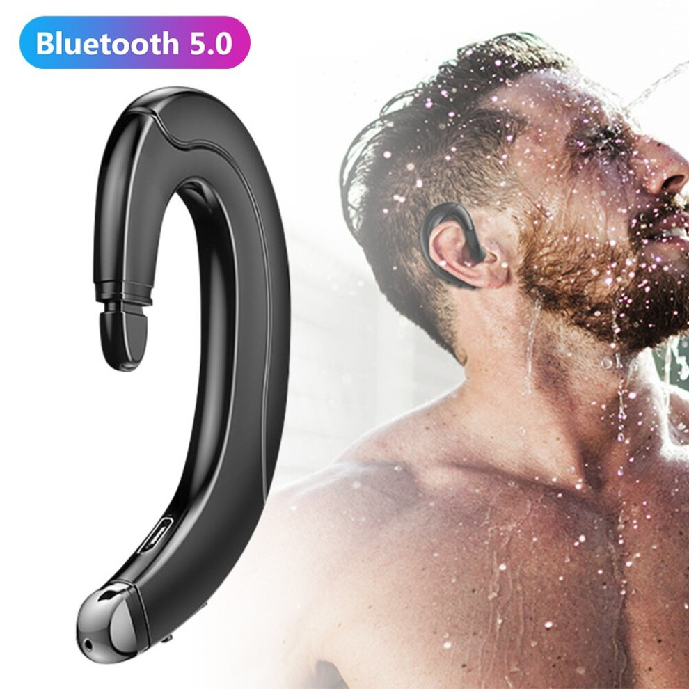 (Blue) Bone Conduction Ear Hook Wireless Earphone Headset Blue 6456658688000