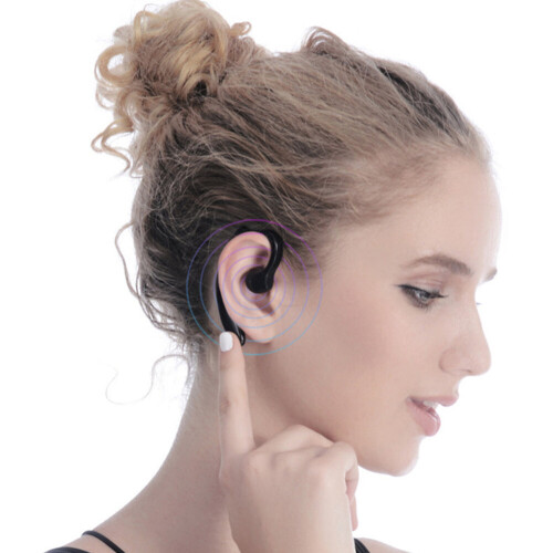 (Silver) C7 1Pc Bone Conduction Earphone Stereo Headphone 1