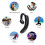 (Blue) C7 1Pc Bone Conduction Earphone Stereo Headphone 6