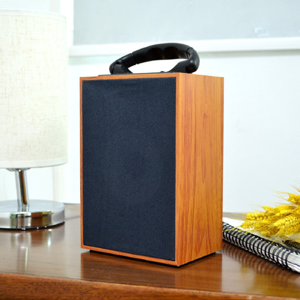 Practical Bluetooth Loudspeaker Useful Heavy Bass Wireless Wooden 6456658695145