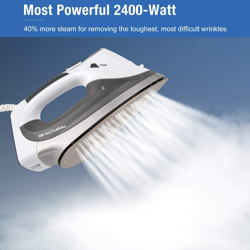 beautural-2400-w-steam-iron-with-lcd-display--variable-temperature-and-double-ceramic-coated-soleplate--8-ft-power-cord-and-340ml-tank-white-grey