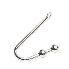 YGZ Metal Anl Plug Hook for Men&Women Pull Beads Smooth and Comfortable Curved Massage with Handle Backpack