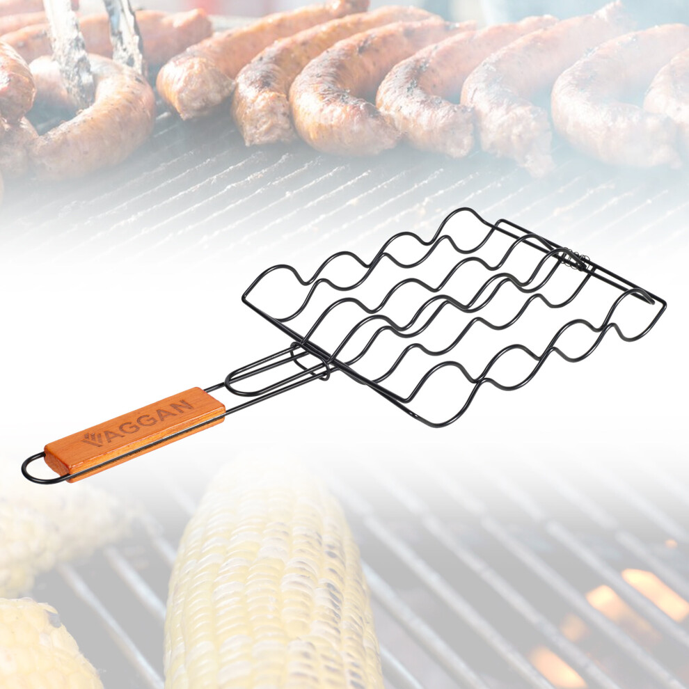 BBQ Barbecue Non Stick Grill Mesh Net Grid Basket Meat Hot Dog Cooking