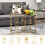 Homcom HOMCOM Set of 2 Gold Nesting Coffee Table, Side Tables W/ Tempered 4