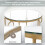 Homcom HOMCOM Set of 2 Gold Nesting Coffee Table, Side Tables W/ Tempered 5