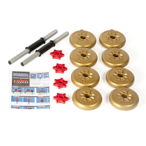 York Fitness York 11kg Dumbbell Set Adjustable Home Weight Lifting 1
