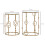 Homcom HOMCOM Set of 2 Gold Nesting Coffee Table, Side Tables W/ Tempered 2