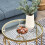 Homcom HOMCOM Set of 2 Gold Nesting Coffee Table, Side Tables W/ Tempered 7