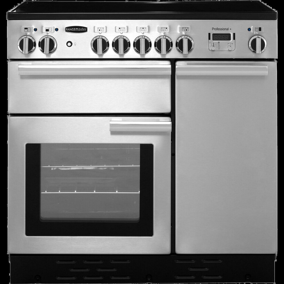 Rangemaster Professional Plus PROP90EISS/C 90cm Electric Range Cooker with Induction Hob - Stainless Steel