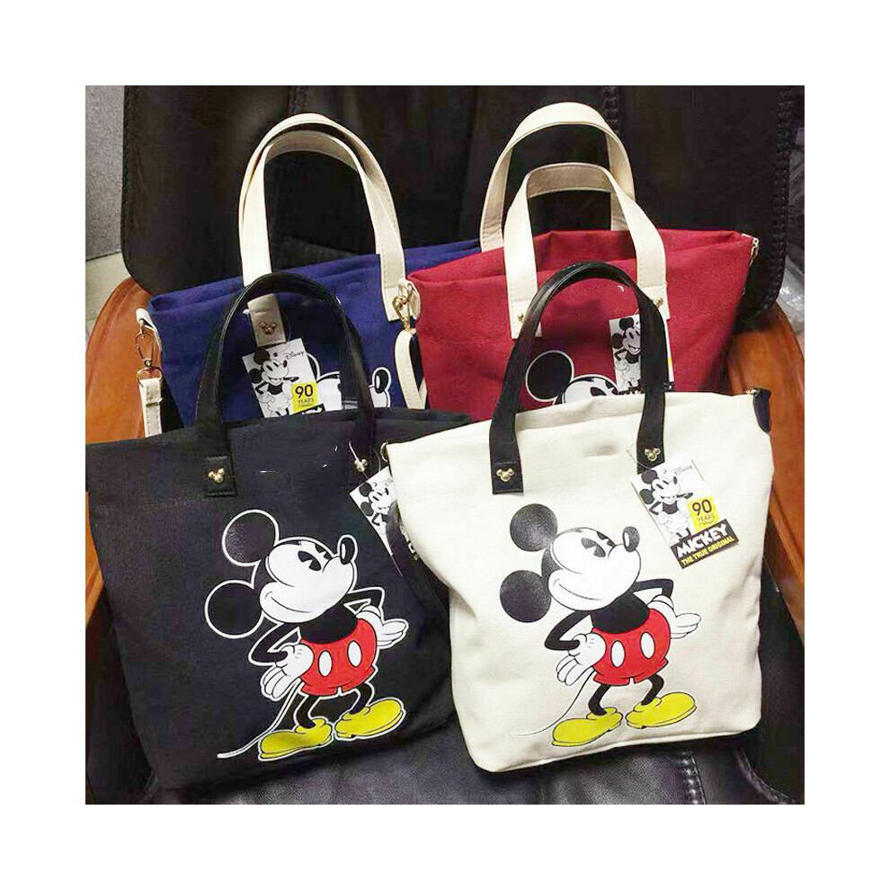 (Black) Disney Mickey Mouse Women Lunch Bags Shoulder Messenger Bag Minnie Handbag