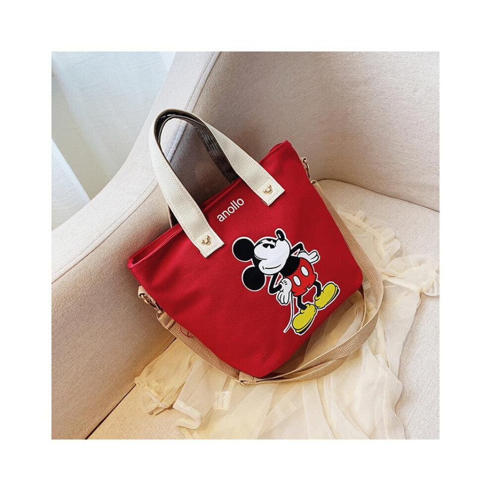 (Red) Disney Mickey Mouse Women Lunch Bags Shoulder Messenger Bag Minnie Handbag