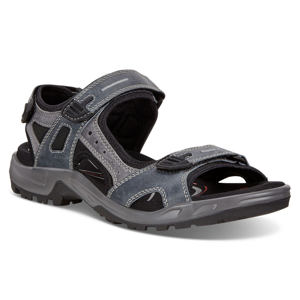Ecco (Uk 8-8.5, Marine) Mens 2021 Offroad Nubuck Yak Leather Lightweight Supportive Sandals Blue