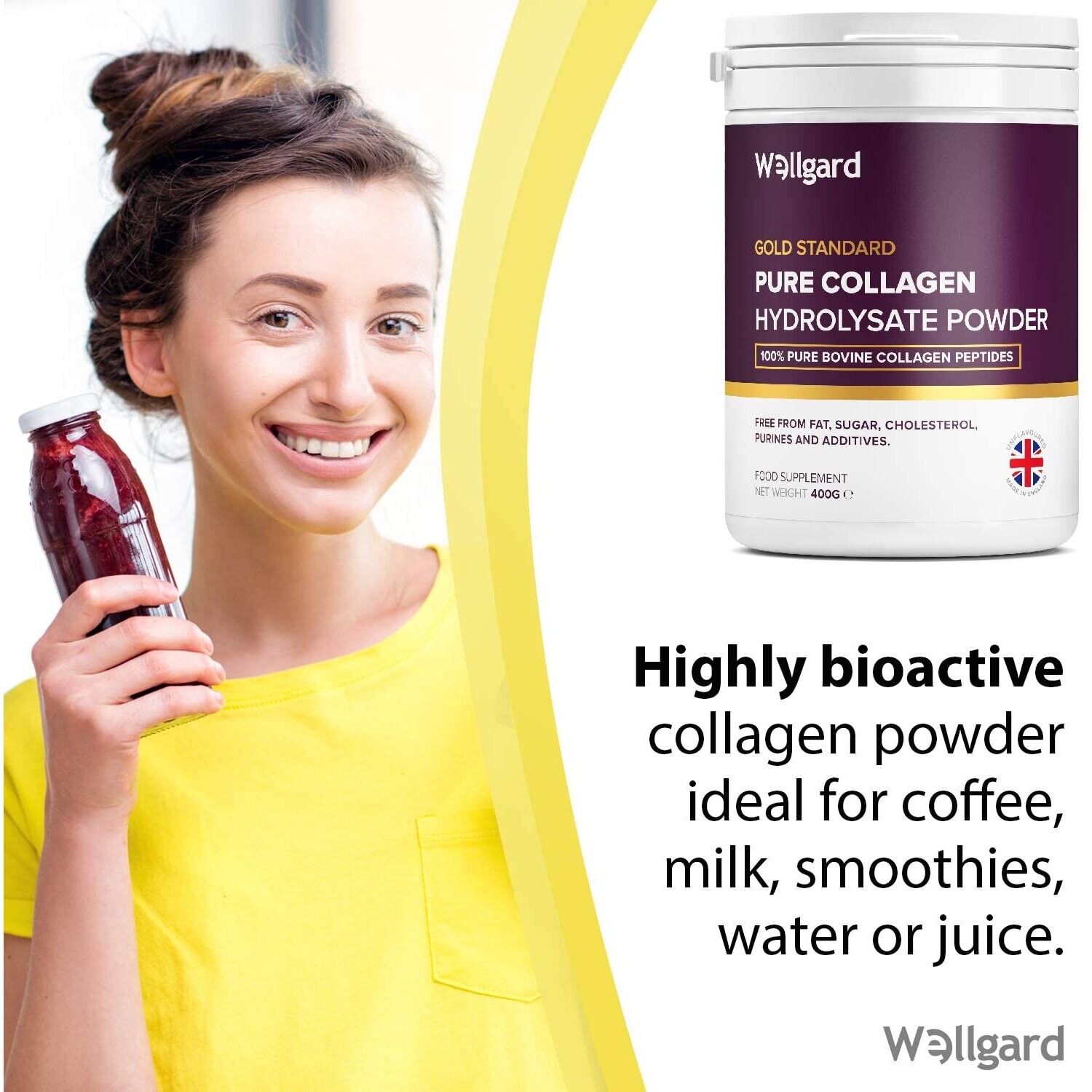 Collagen Powder, Gold Standard Bovine Collagen Peptides Powder by