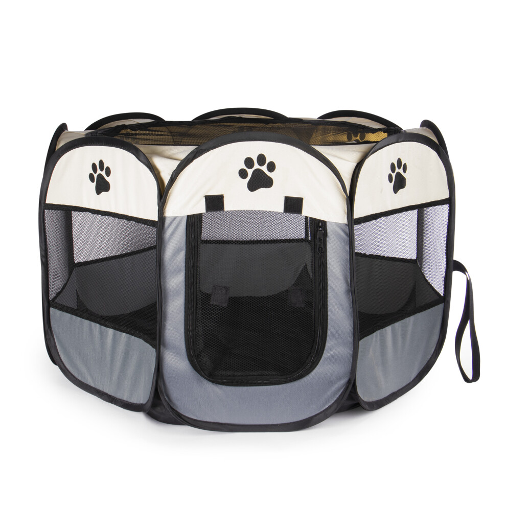 Portable Pet Playpen Pop Up Play Pen For Small Dogs Puppies Kittens Pukkr on OnBuy