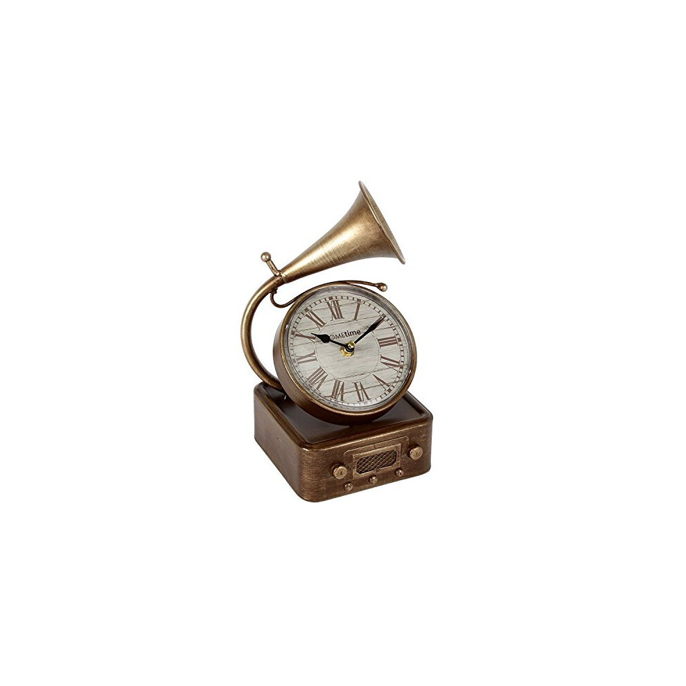 Hometime Metal Mantel Clock - Gramophone