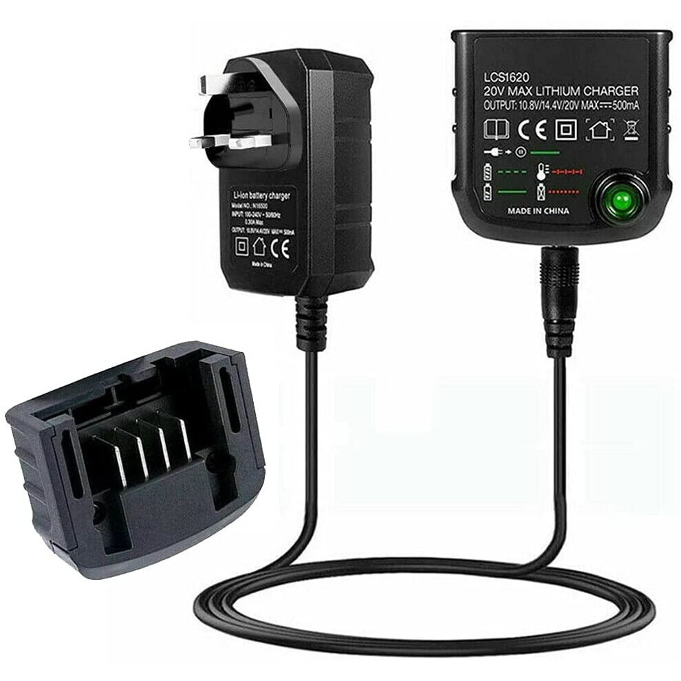 (Lithiumion) Lithiumion/Nimh Battery Charger Replacement For & Decker 14.4V 18V 20V Black