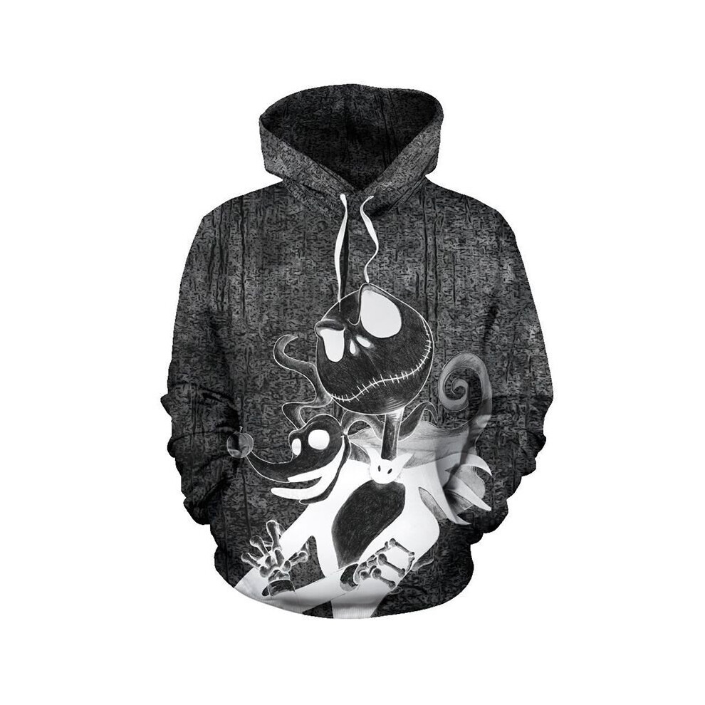 (#6 Dark Gray, M) The Nightmare Before Christmas 3D Hoodie Sweatshirt 