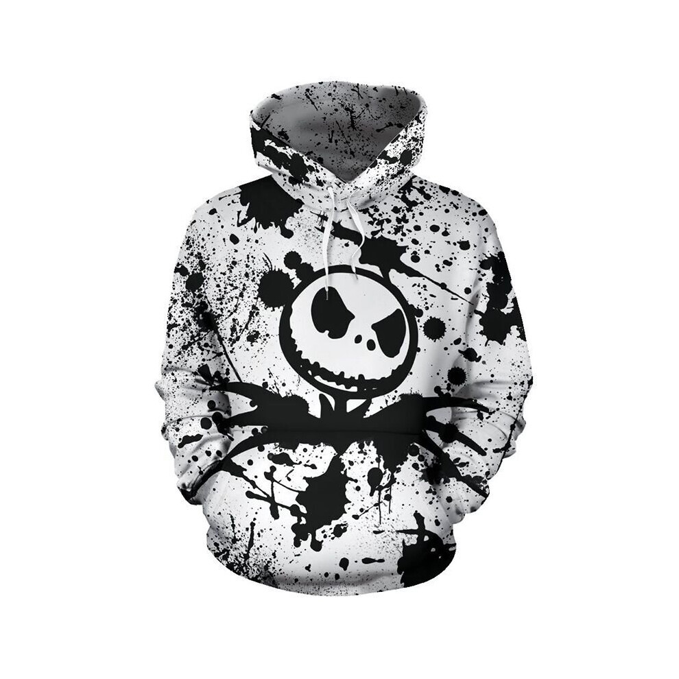 (#5 White, S) The Nightmare Before Christmas 3D Hoodie Sweatshirt 