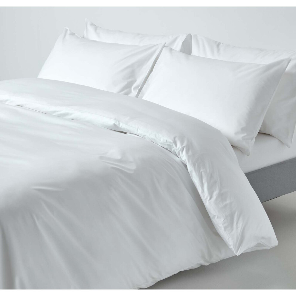 Homescapes King Size White Egyptian Cotton Duvet Cover Set 200 TC