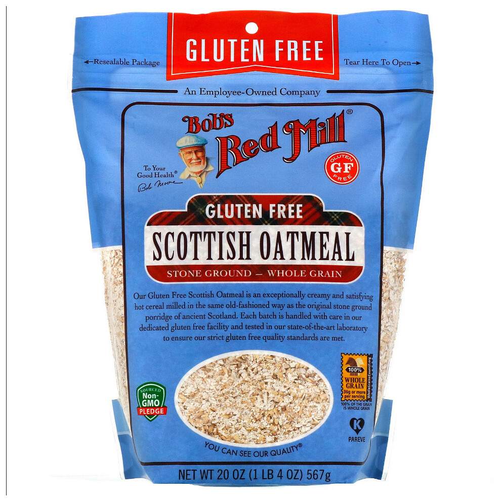 Bob's Red Mill, Scottish Oatmeal, Whole Grain, Gluten Free, 567g