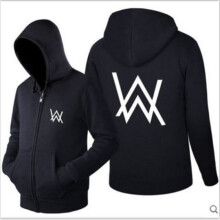 (Black, M) Alan Walker DJ Luminous Hoodie Jacket Zipper Sweater