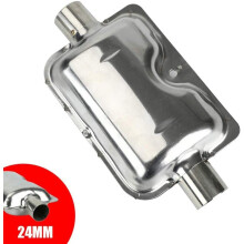 Air Diesel Heater Exhaust Muffler Stainless Steel Silver 24mm For Parking Air Diesel Heaters