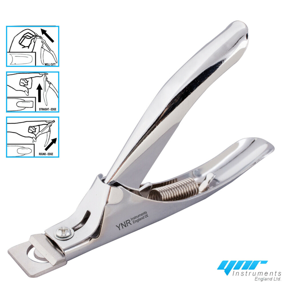 Ynr Silver (Silver) 3 Way Acrylic Uv Gel False Fake Nail Salon Manicure Art Toe Tip Cutter Clipper
