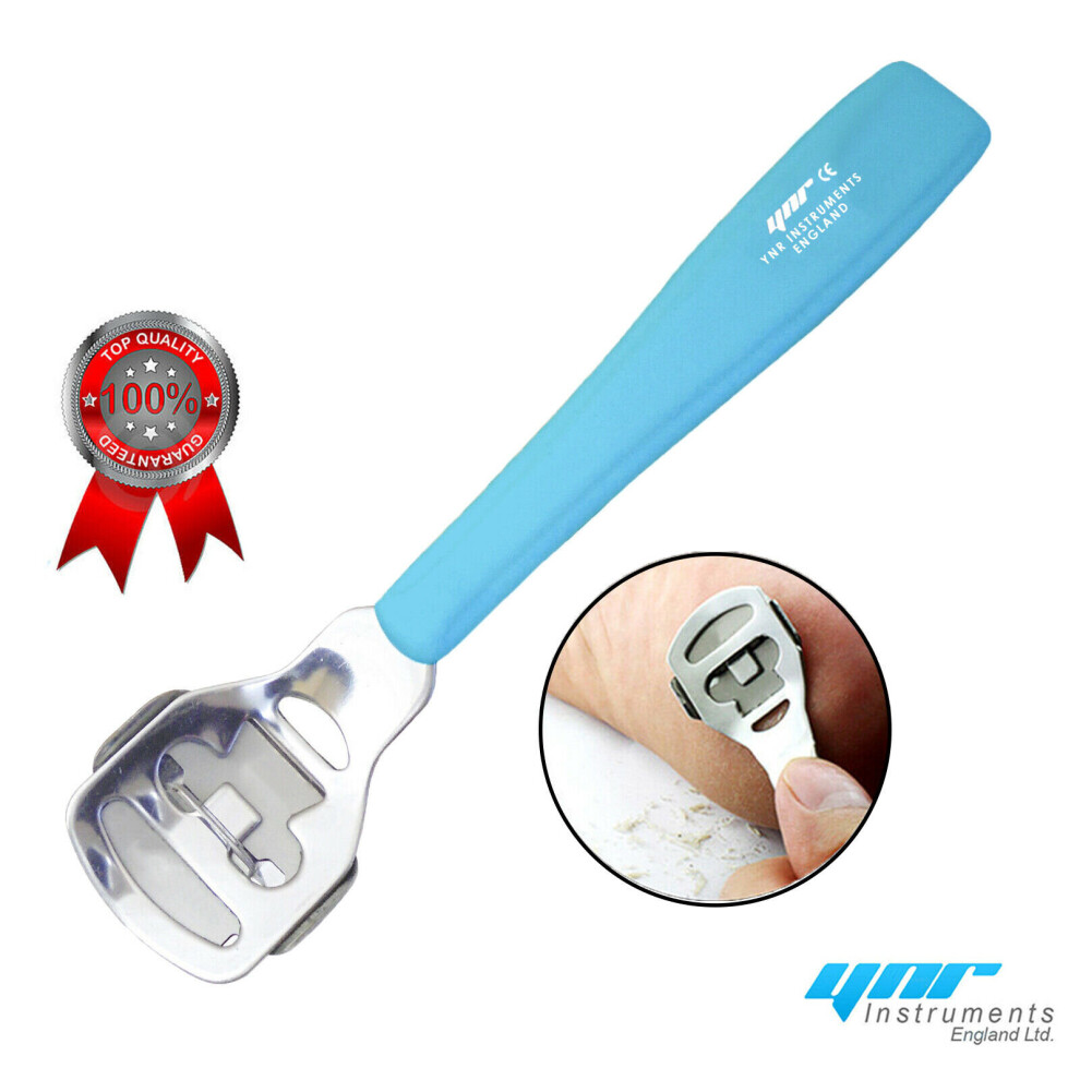 (Blue) Callus Corn Hard Skin Remover Shaver Foot Pedicure Kit Feet with 10 Blades