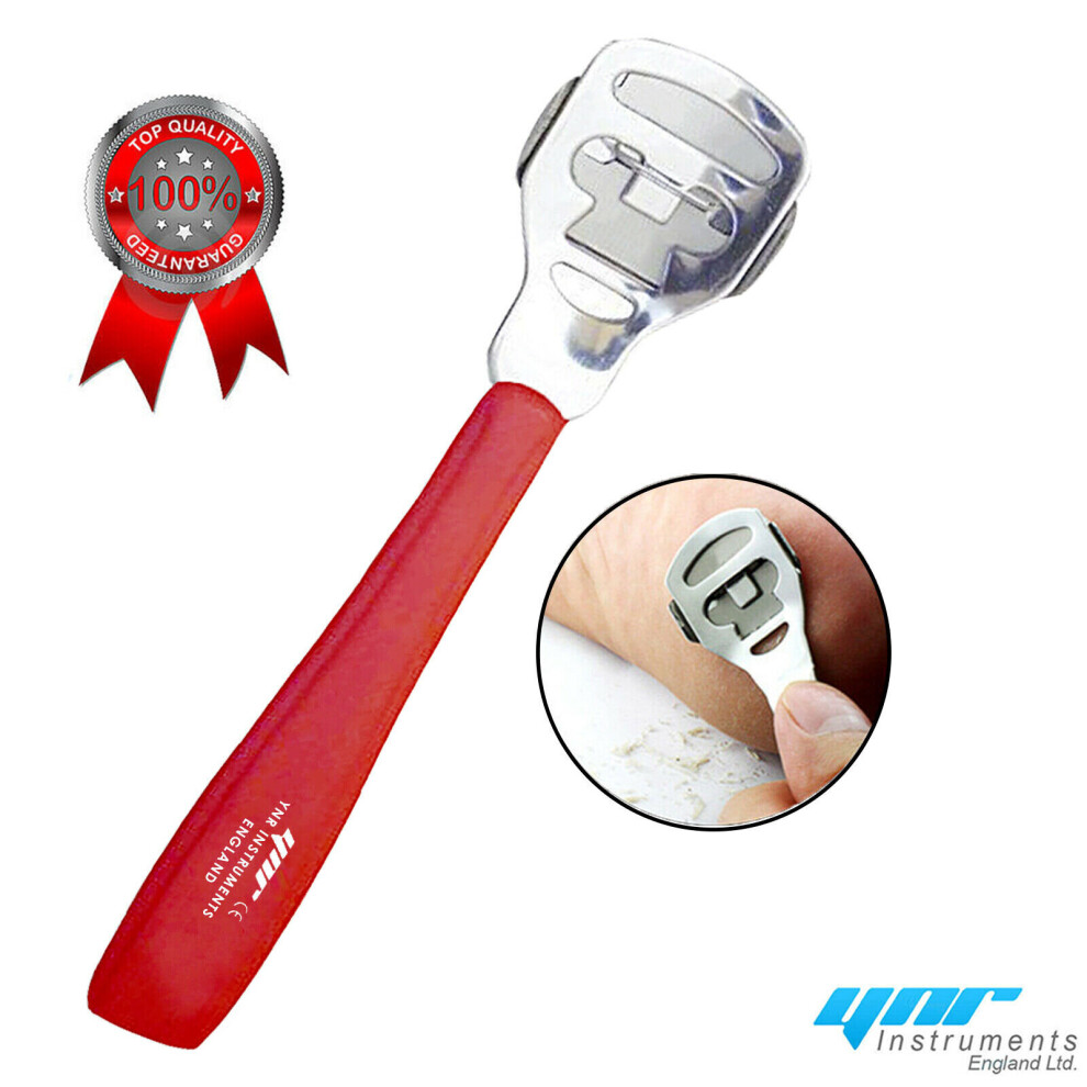 Ynr (Red) Callus Corn Hard Skin Remover Shaver Foot Pedicure Kit Feet With 10 Blades Red