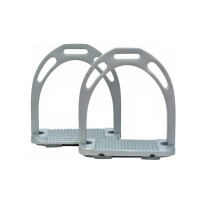 (Silver) Jinn Stirrups Iron Horse Riding Equestrian Treads