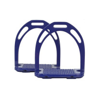 (Blue) Jinn Stirrups Iron Horse Riding Equestrian Treads