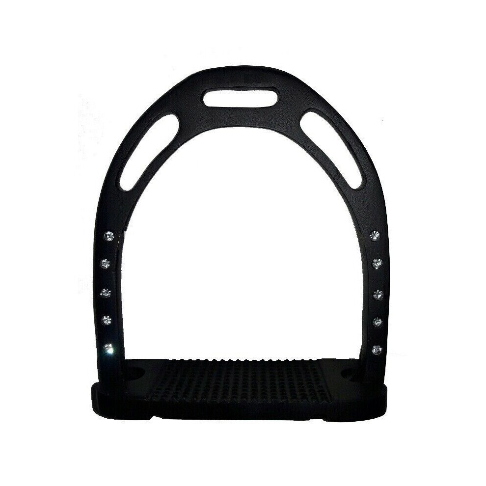 (Black Crystal) Jinn Stirrups Iron Horse Riding Equestrian Treads