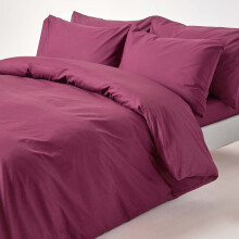 Homescapes Single Plum Egyptian Cotton Duvet Cover Set 200 TC