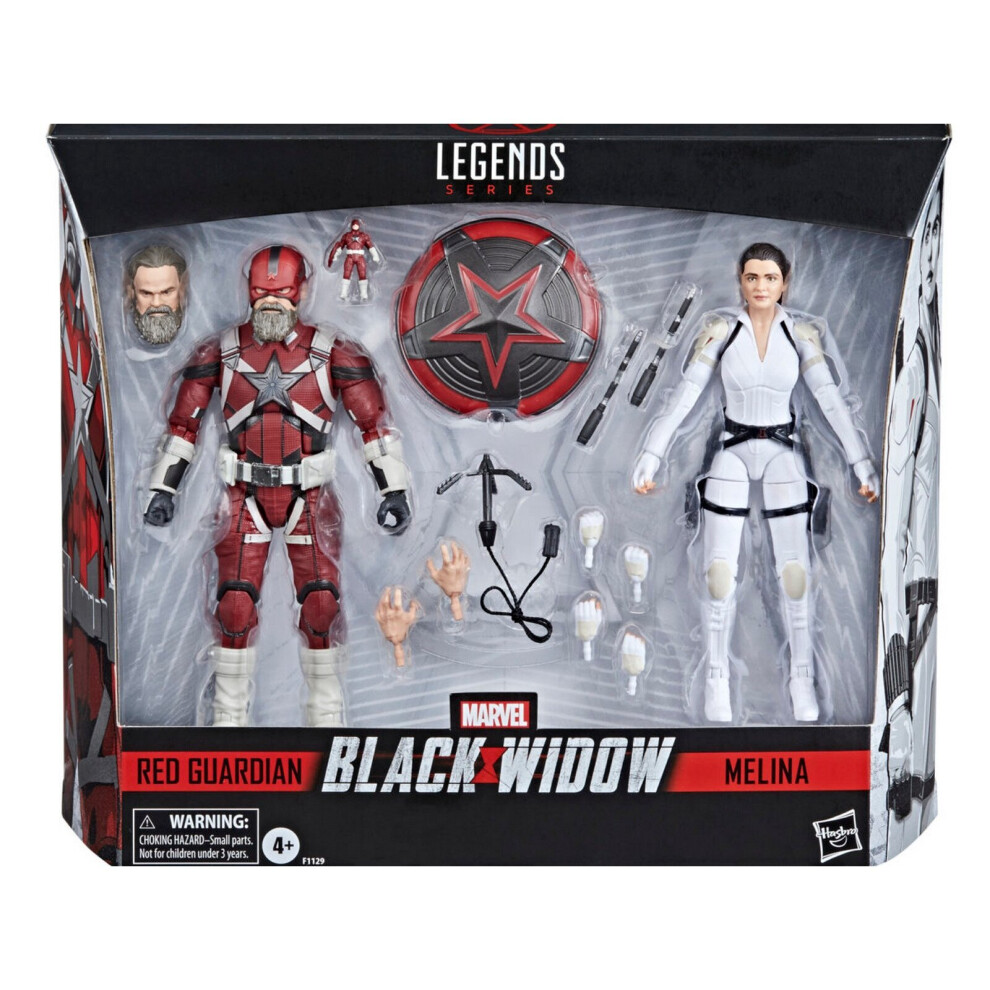 Hasbro Widow Marvel Legends 6-Inch Guardian And Melina Vostkoff Action Figures Black/Red
