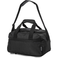 Aerolite 40x20x25 New and Improved 2020 Ryanair Maximum Size Holdall Cabin Luggage Under Seat Flight Bag, (Black)