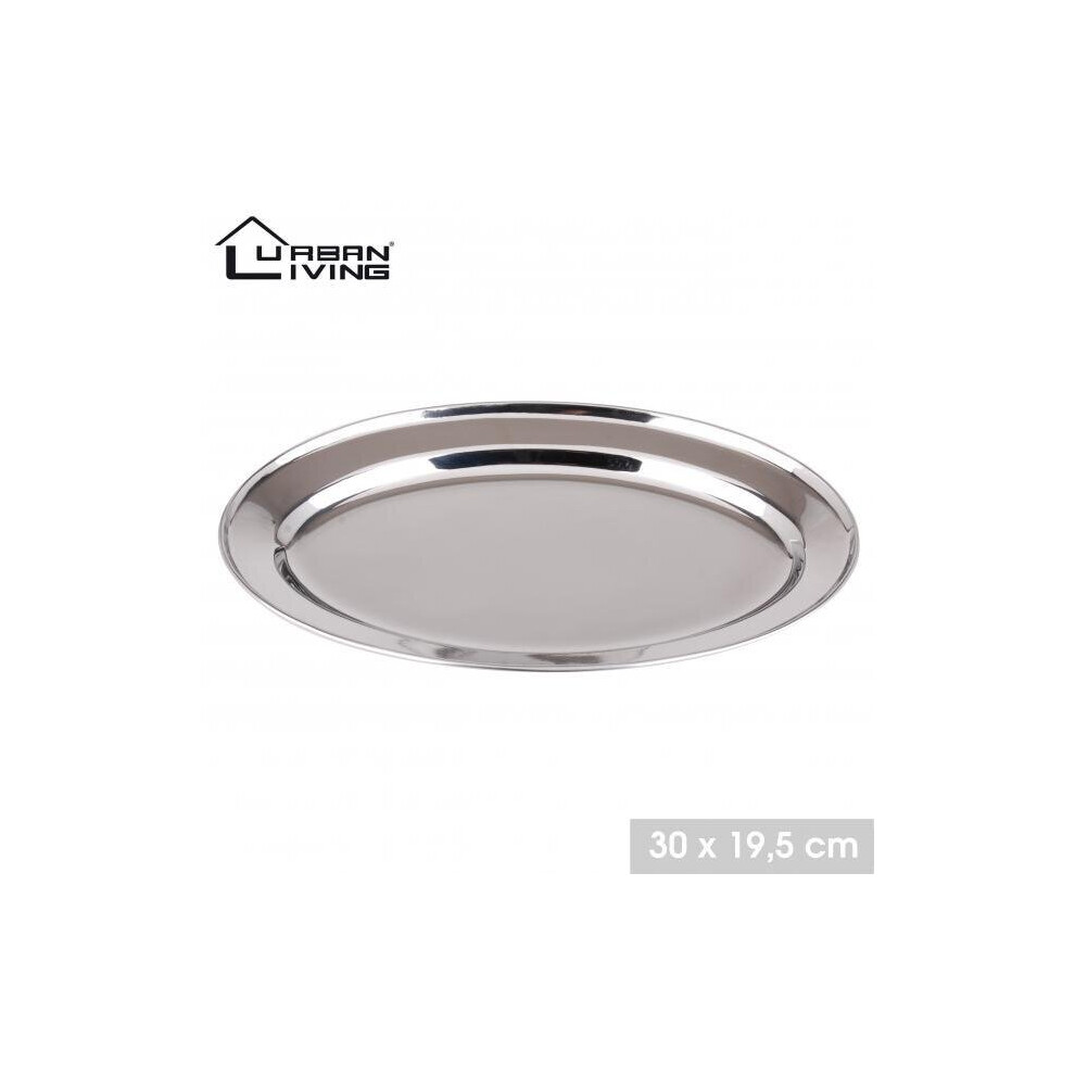 Oval Serving Tray Stainless Steel Dish