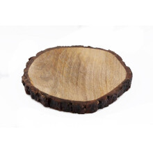 Round Wooden Bark Board Small