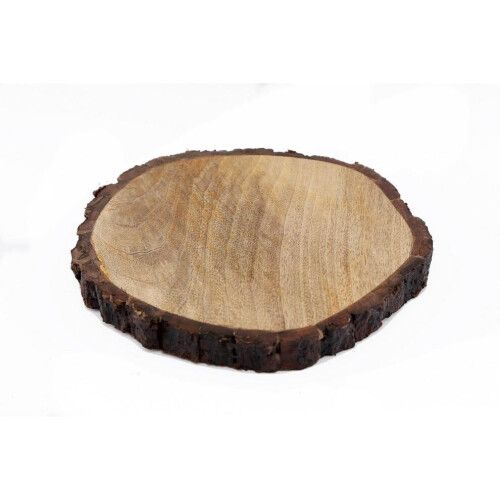 Round Wooden Bark Board Small