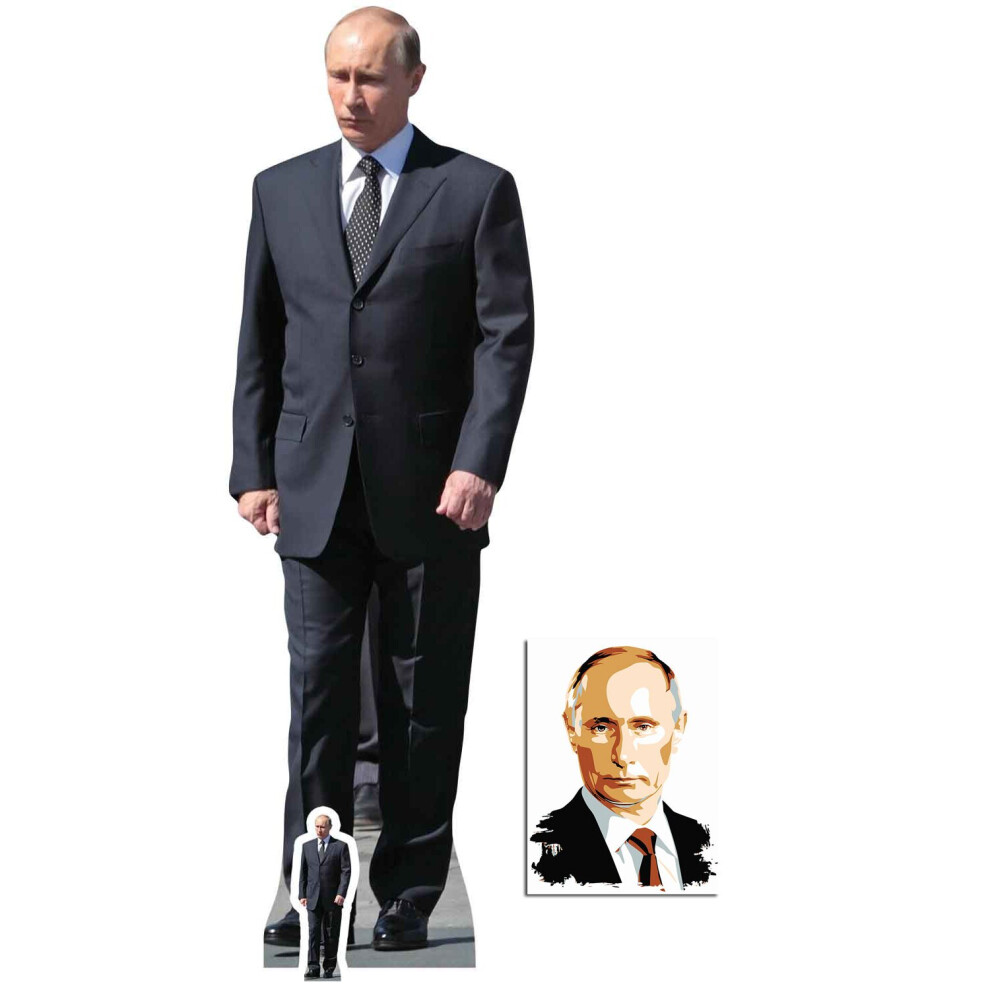 Bundlez-4-Fanz By Starstills Vladimir Putin Russian President Lifesize And Mini Cardboard Cutout / Standup - Includes 25X20cm Star Photo
