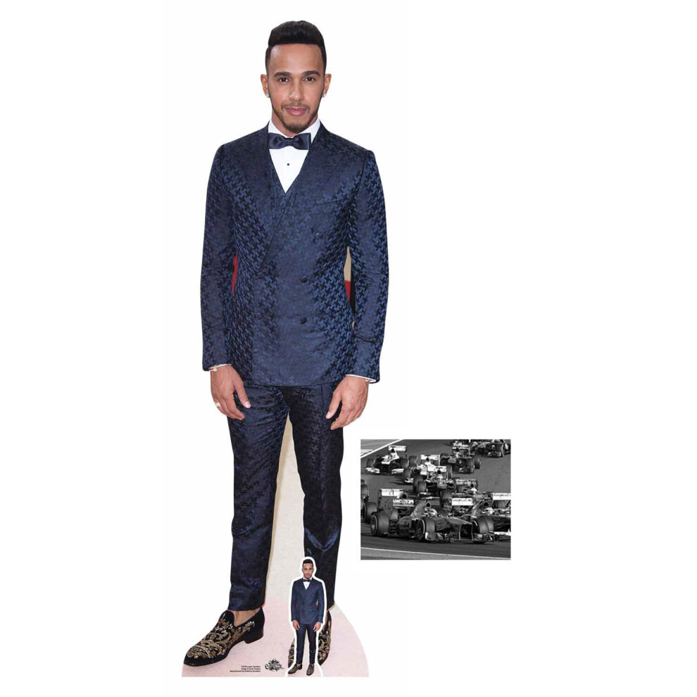 Hamilton, Lewis Motor Racing Driver Cardboard Cutout - Includes 25x20cm Star Photo