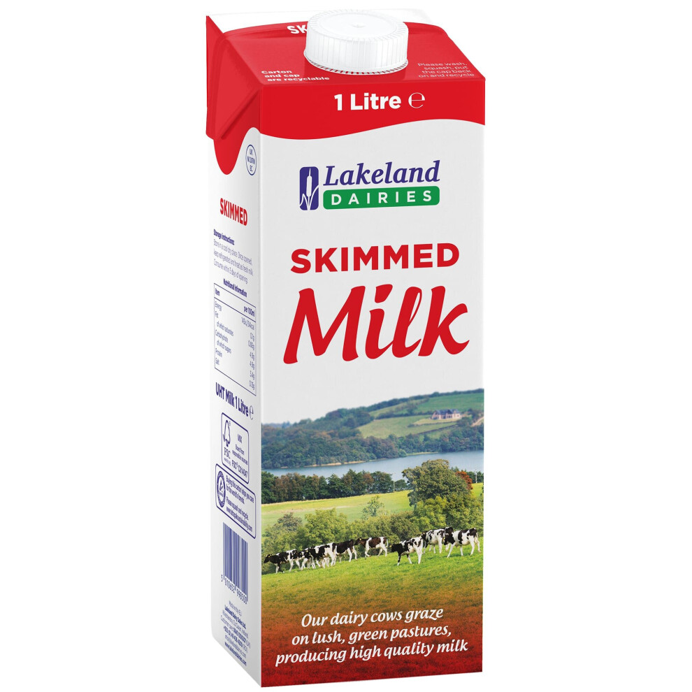 Lakeland Dairies Lakeland Skimmed Long Life Milk 1 Litre (Pack Of 12)