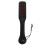 BDSM Paddle with Reverse Text - BAD BOY - Black and Red Faux Leather 1
