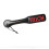 BDSM Paddle with Reverse Text - Bitch - Black and Red Faux Leather 1