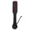 BDSM Paddle with Reverse Text - XOXO - Black and Red Faux Leather 1