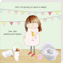 Rosie Made A Thing Let The Adventure Begin New Baby Greeting Card Humour Cards